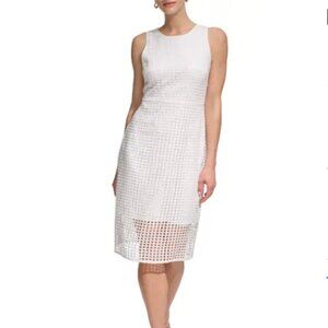 NWT DKNY Grid Lace Sheath Dress - Medium / 8
